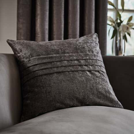 Large Chenille Grey Cushion