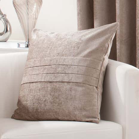 Large Chenille Taupe Cushion
