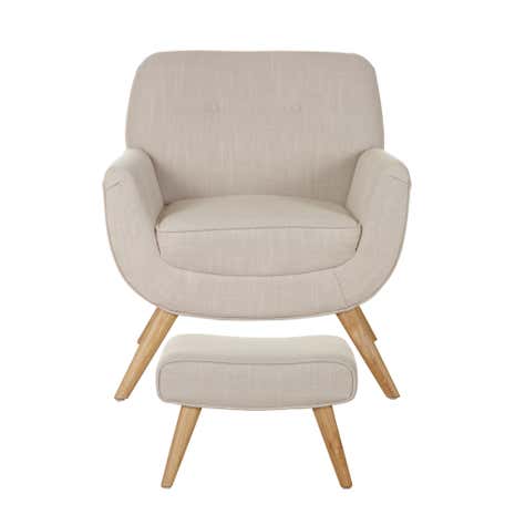 Skandi Natural Armchair and Footstool
