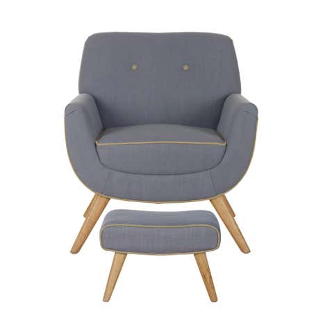 Skandi Charcoal Armchair and Footstool