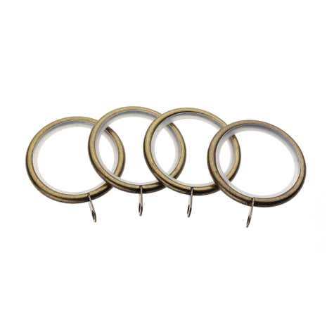 Swish Curzon Pack of 4 Antique Brass Curtain Rings