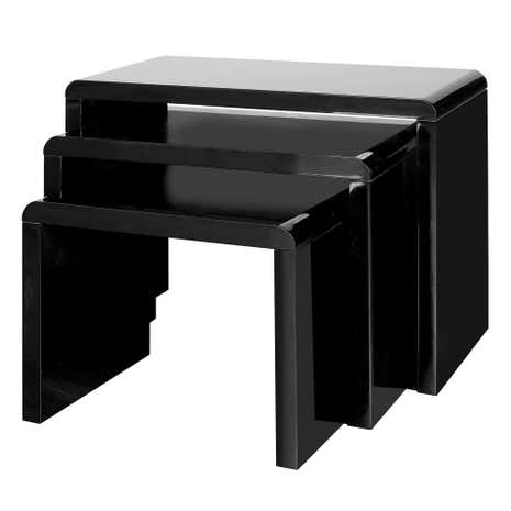 Soho Black Gloss Nest of Tables