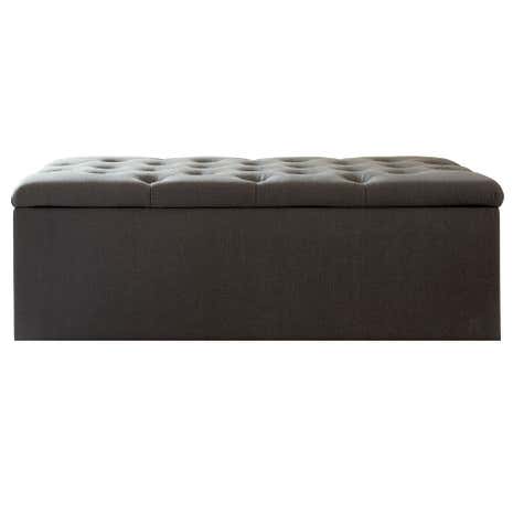 Antoinette Charcoal Large Bed Ottoman