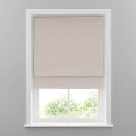 Ivory Linen Blackout Roman Blind