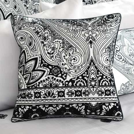 Deco Flock Grey Square Cushion