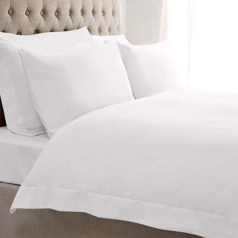 Hotel Oxford 300 Thread Count White Duvet Cover