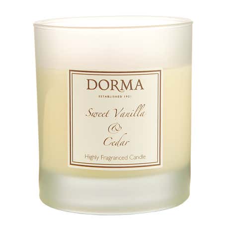 Dorma Sweet Vanilla and Cedar Wax Filled Glass Candle