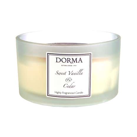 Dorma Sweet Vanilla and Cedar Wide Glass Candle