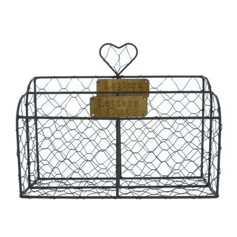 Brown Wire Letter Rack