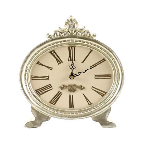 Champagne Lalique Mantel Clock