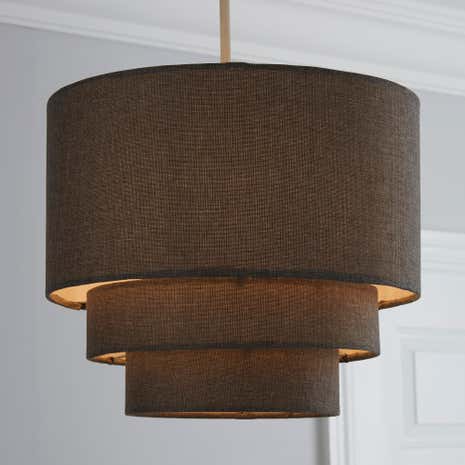 Henna 3 Tier Faux Linen Shade
