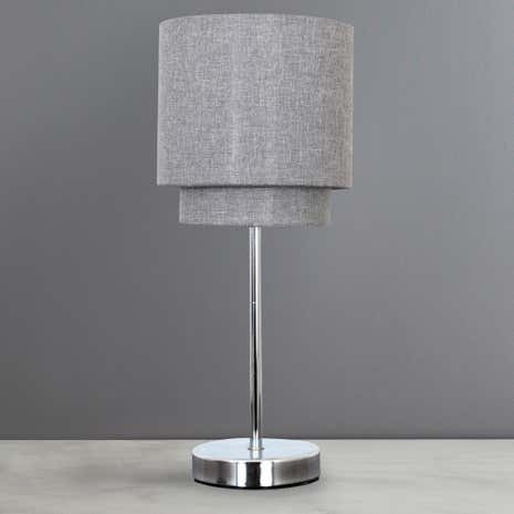 Henna 2 Tier Chrome Table Lamp
