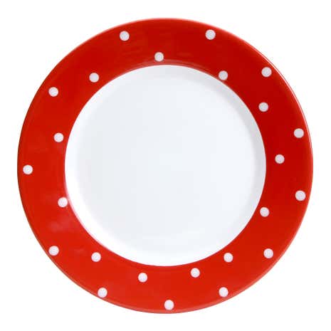 Farmstead Red Dotty Dinner Plate
