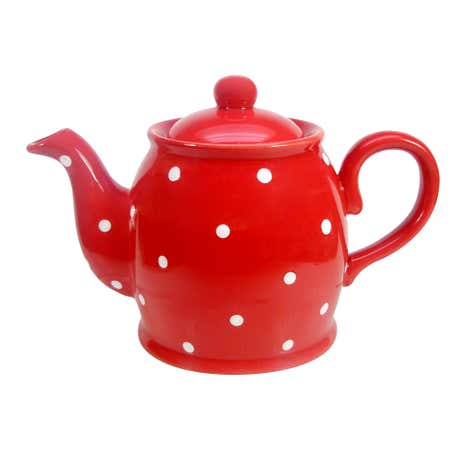 Farmstead Red Dotty Teapot