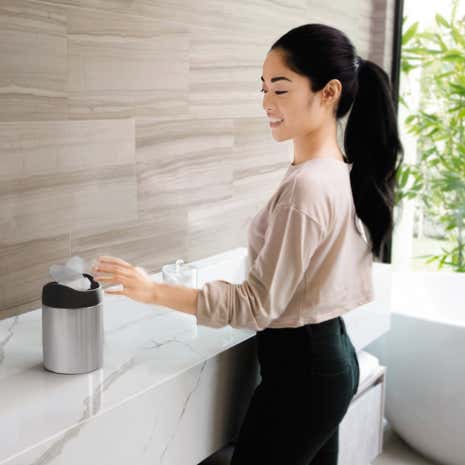 simplehuman 1.5 Litre Black Steel Table Top Bin