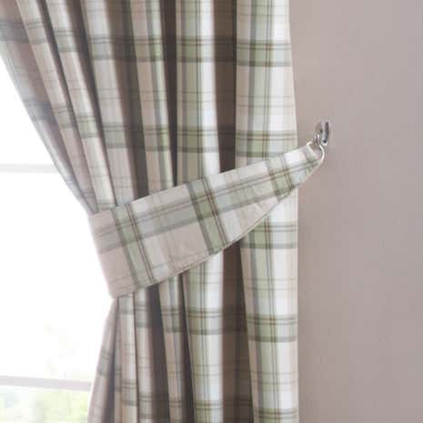 Balmoral Green Checked Tiebacks