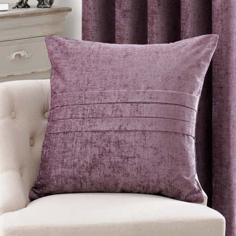 Large Chenille Mauve Cushion
