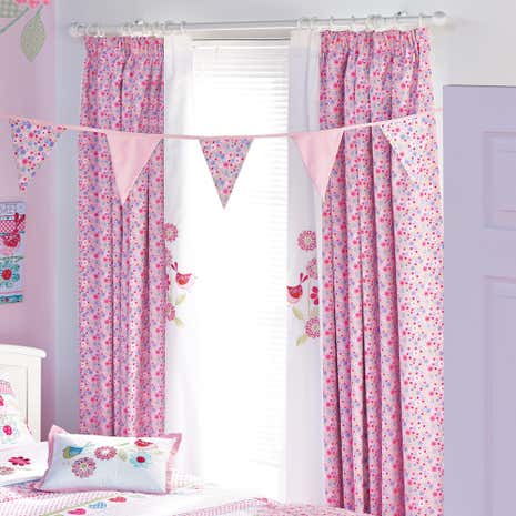 Songbird Lined Pencil Pleat Curtains