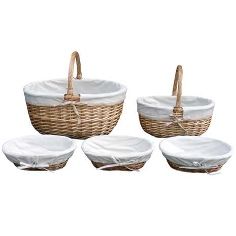 Farmstead Willow and Canvas Basket