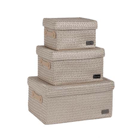 Set of 3 Lidded Baskets