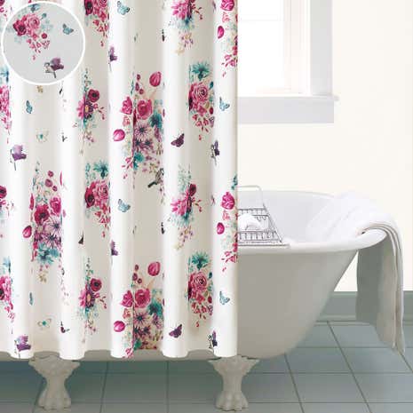 Flora and Fauna Shower Curtain