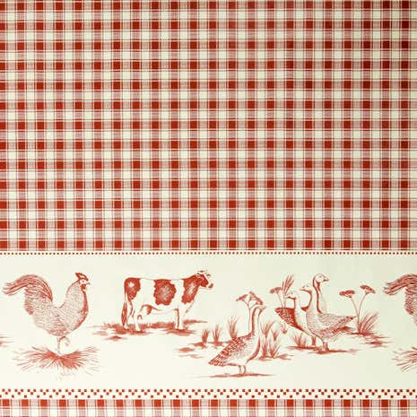 Animal Gingham PVC Fabric