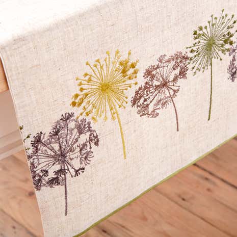 Dandelion Clock Table Runner