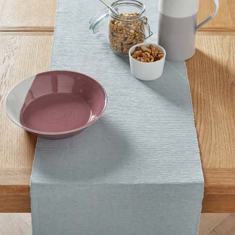 Duck-Egg Ribbed Table Runner