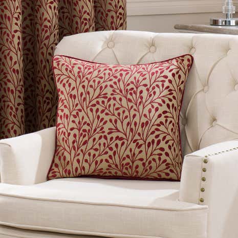 Willow Red Filled Cushion