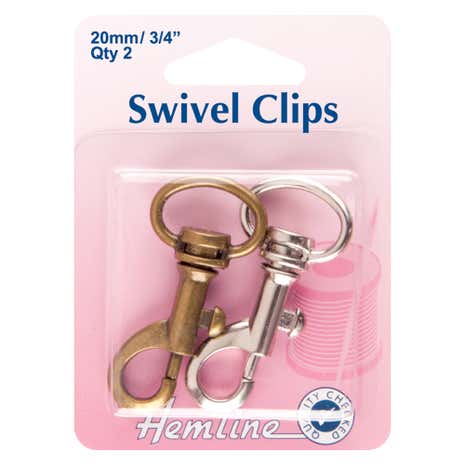 Hemline Bronze and Metal Swivel Clip