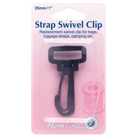 Hemline Black Swivel Clip
