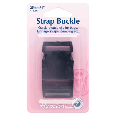 Hemline Strap Buckle Black