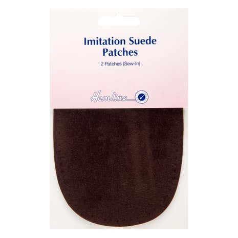 Hemline Pack of Two Sew in Imitation Suede Patches