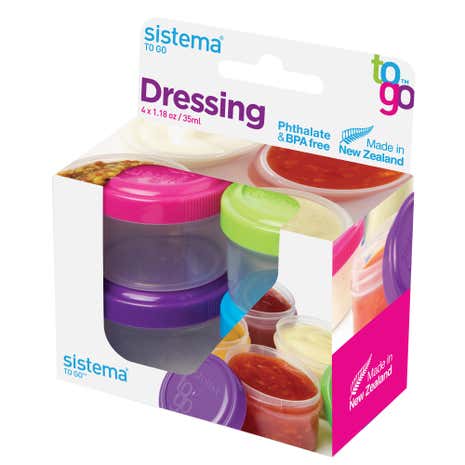 Sistema Pack of 4 Dressing Pots To Go
