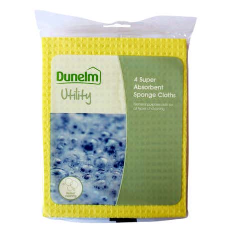 4pk Super Absorbent Sponge Cloths