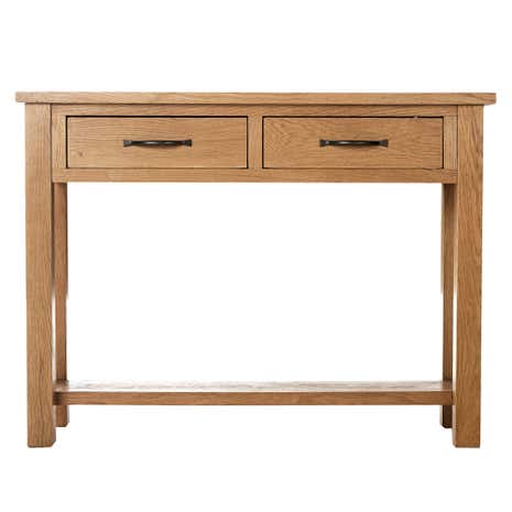 Sidmouth Oak 2 Drawer Console Table