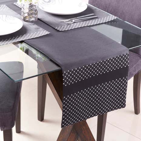 Black Diamond Faux Silk Placemat