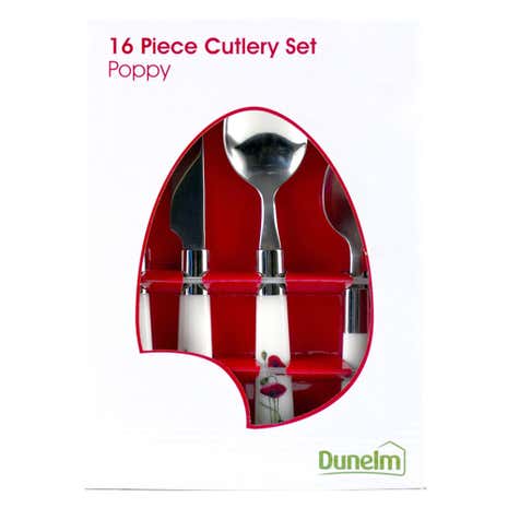 Poppy 16 Piece Cutlery Set