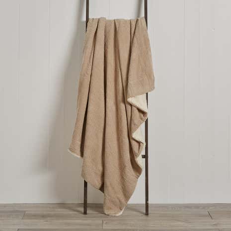 Cream Chenille Spot Throw