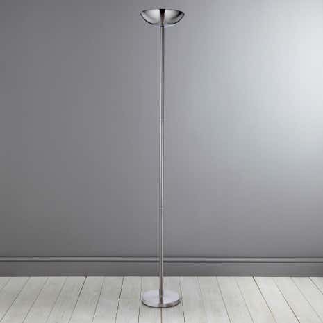 Satin Silver Uplighter