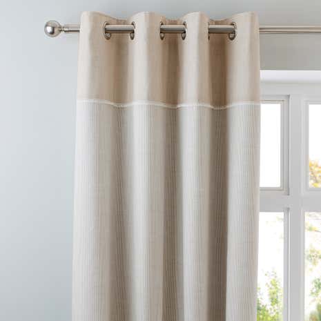 Millie Natural Thermal Eyelet Curtains