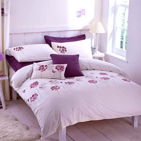 Hydrangea Plum Duvet Cover