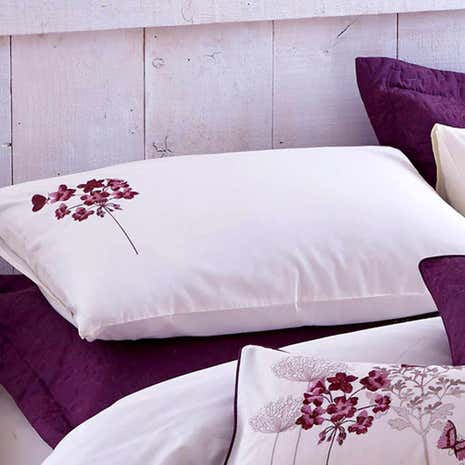 Hydrangea Plum Housewife Pillowcase