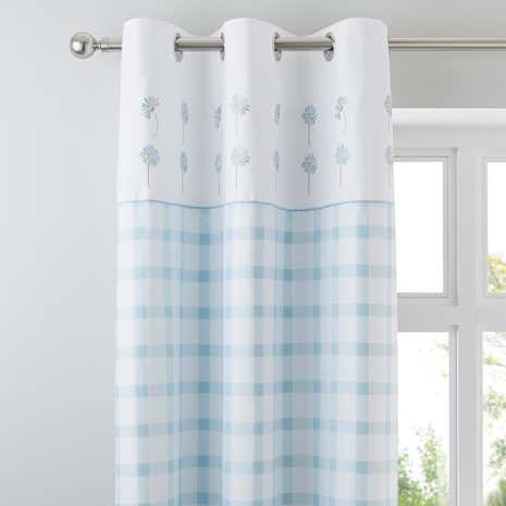 Daisy Duck-Egg Thermal Eyelet Curtains