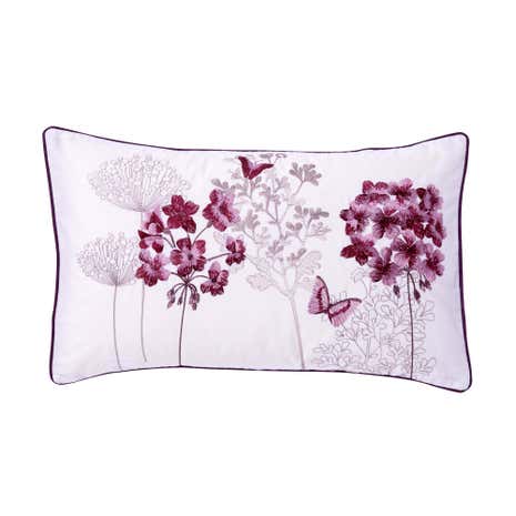 Hydrangea Plum Boudoir Cushion