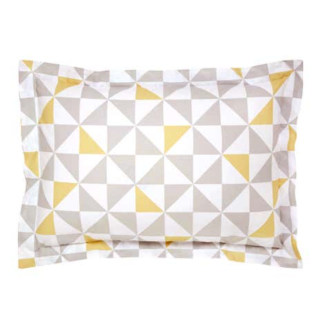 Skandi Geometric Yellow Oxford Pillowcase