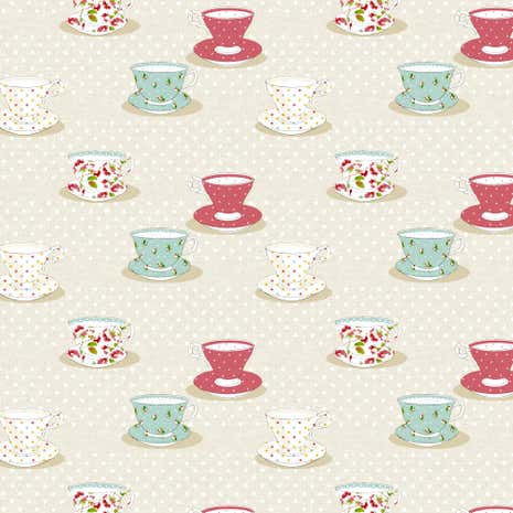 vintage and see  tea furniture fabric haberdashery fabric and fabric home cup fabric