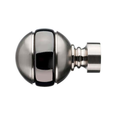 Mix and Match Manhattan Satin Silver Ball Finials Dia. 28mm