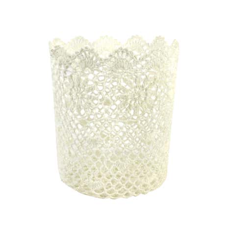 White Crochet Bin