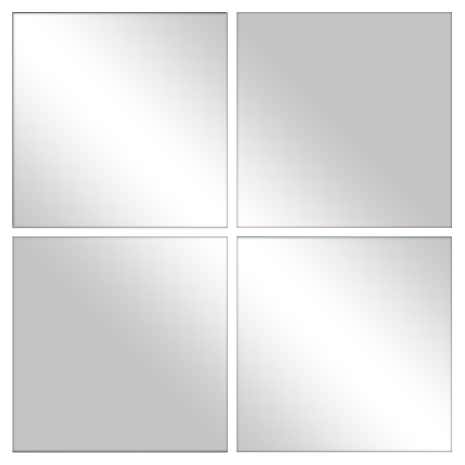 Pack of 4 Mirrored Tiles